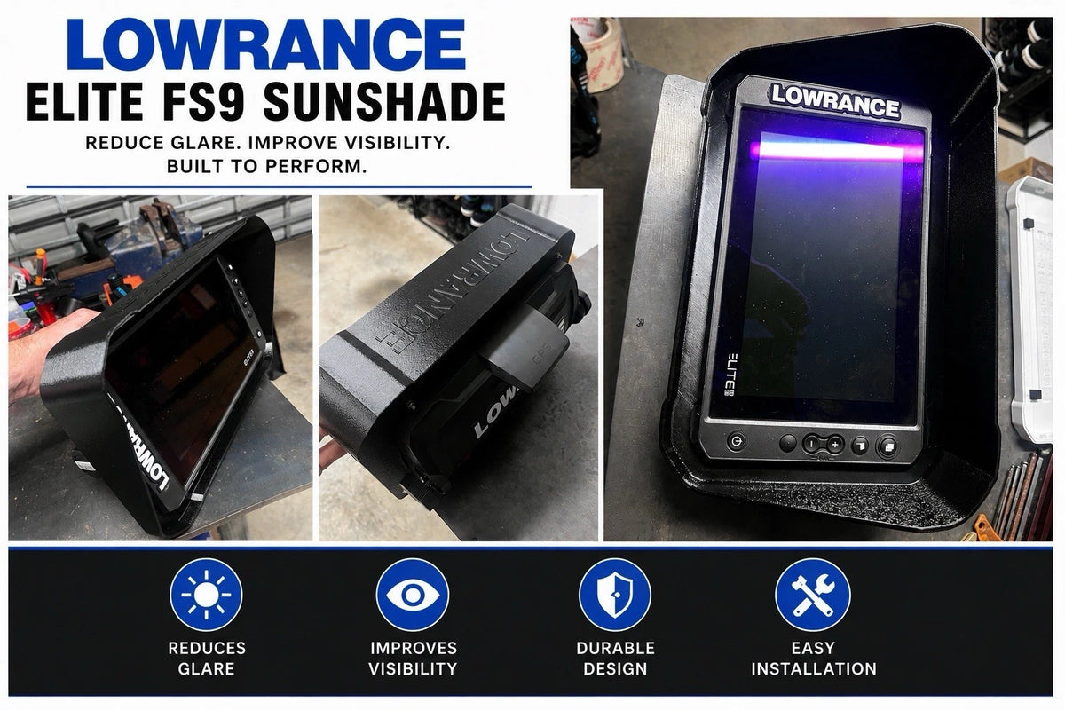 Lowrance Elite FS9 Sunshade Visor Cover Glare Shield Fish Finder Shade 9”