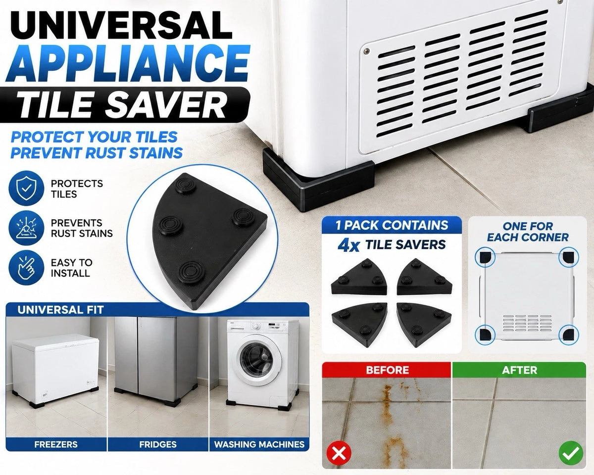 Universal Appliance Tile Savers 4 Pack Freezer Fridge Washing Machine Rust